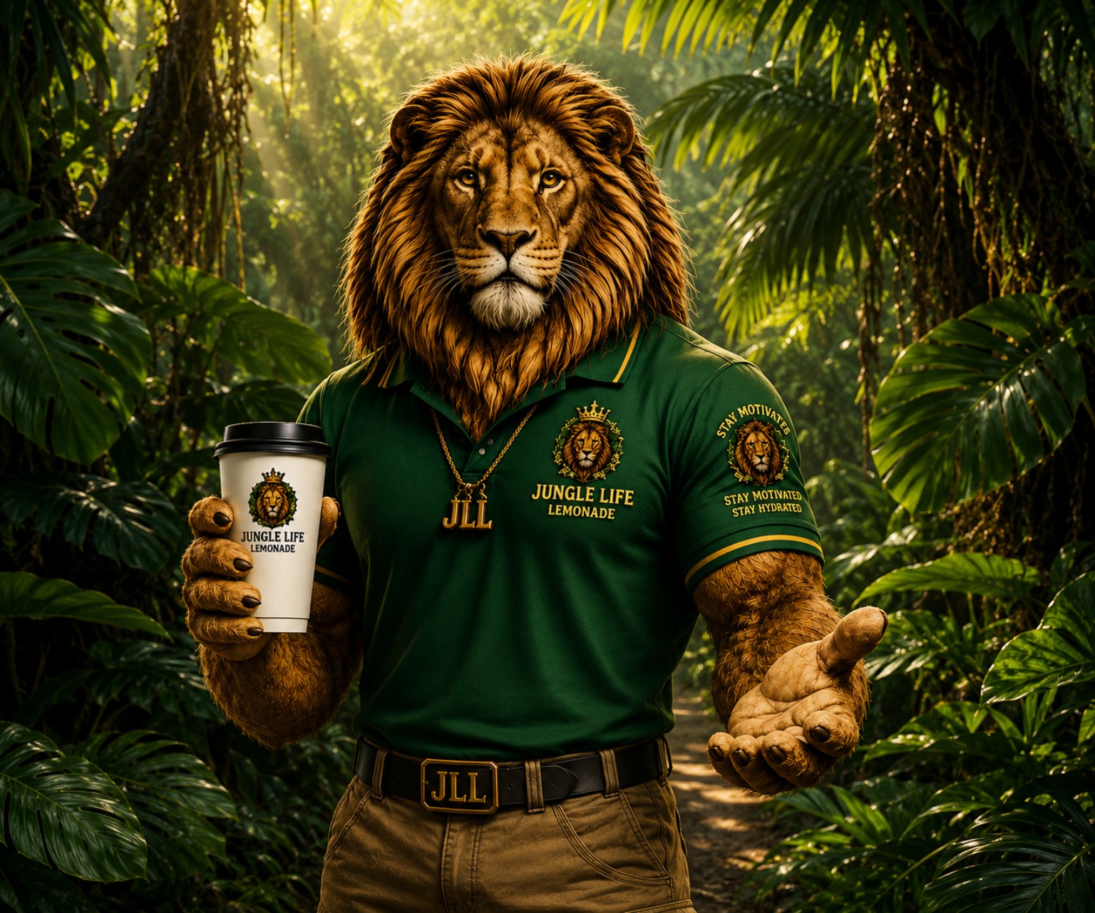 King welcoming Jungle Life Lemonade customers