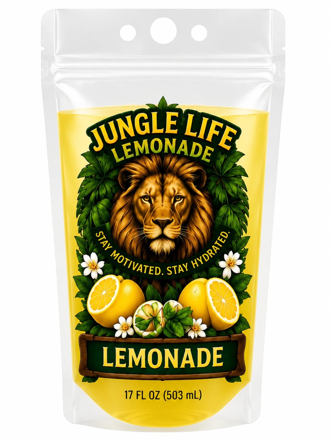 17 ounce Jungle Life Lemonade pouch